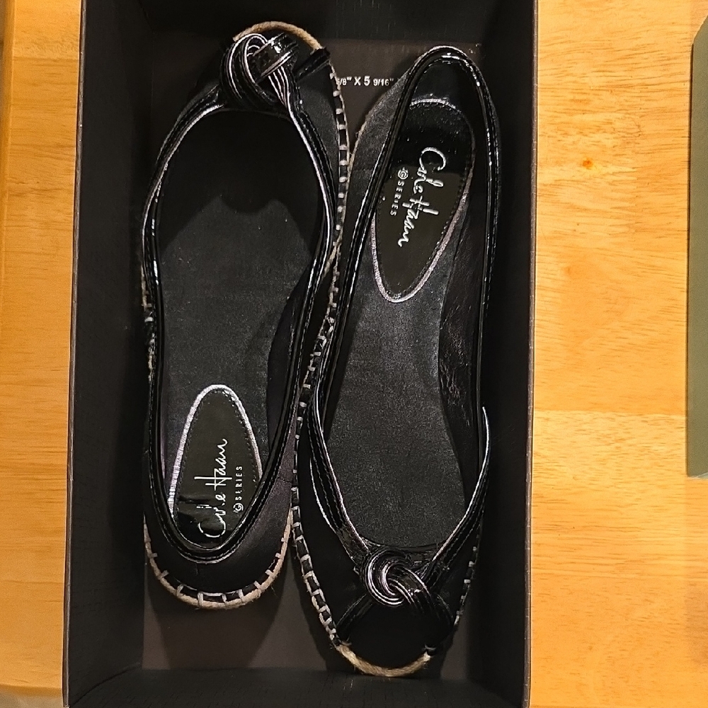 Cole Haan Black Espadrilles Flats Sleek and Versatile